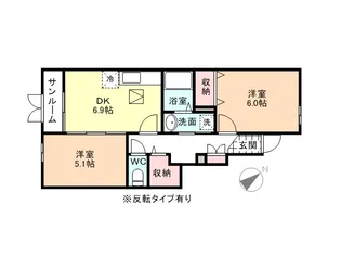 フレーシュ ル・クールⅠ【1階】の間取り