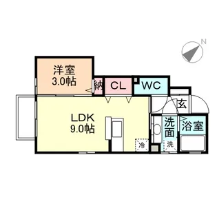 DーROOM下堀【1階】の間取り