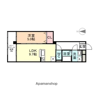 レノン ボウン【202号室】の間取り