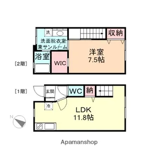 FLATS A【2号室】の間取り