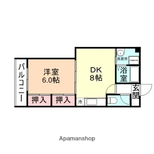 富山県富山市東町1丁目【マンション】の間取り