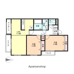 ヴィーア・ラッテアⅠ【3階】の間取り