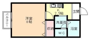 ラフィネ中島【1階】の間取り