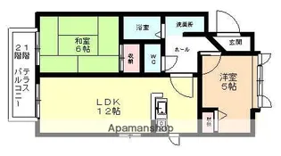 富山県富山市小杉【アパート】の間取り