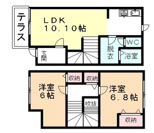 ボンレーブⅢ【1階】の間取り