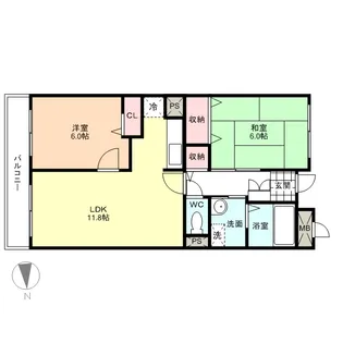 アルビトロJ【2階】の間取り