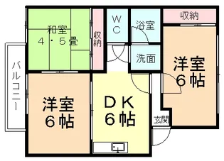 リブアライフ花梨【102号室】の間取り