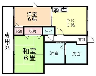 ヴィラ・アンジェB【102号室】の間取り