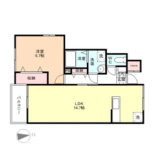 アロマ・フォーレⅡ【1階】の間取り