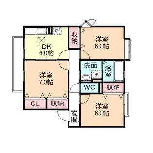 アザレアパーク J【1階】の間取り