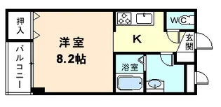 ストゥーディオ石金【2階】の間取り