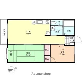 富山県富山市吉作【アパート】の間取り