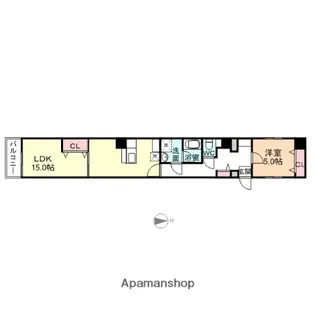 ターミナルハイツ【6-A号室】の間取り