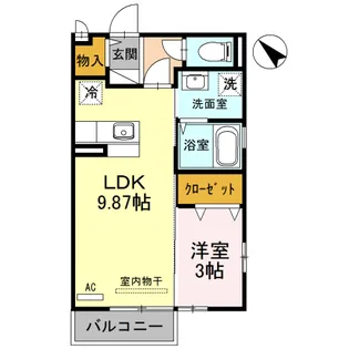 ボン ヴィラージュ【1階】の間取り