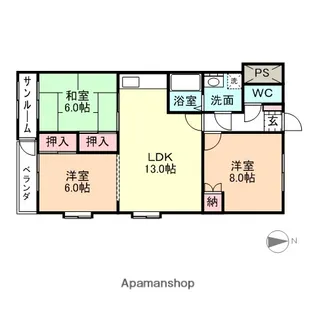 メゾンドプリミエール【3階】の間取り