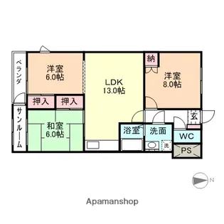メゾンドプリミエール【2階】の間取り