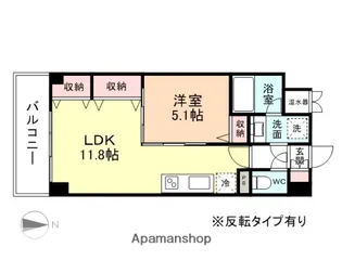 富山県富山市安野屋町2丁目【マンション】の間取り