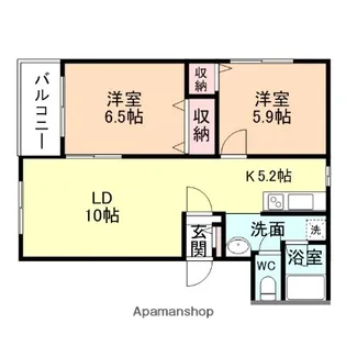 富山県富山市新庄町【マンション】の間取り