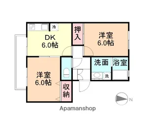 ライフアップ大泉【302号室】の間取り