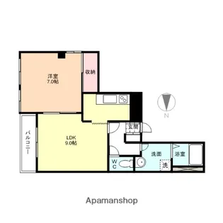 ベルトピア富山5B棟【B901号室】の間取り