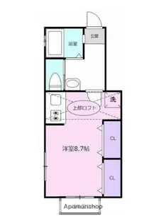 カームプレイス【202号室】の間取り