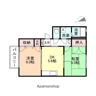 富山県富山市高畠町1丁目【アパート】の間取り