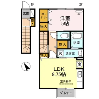 カーサ エレガント【2階】の間取り