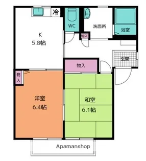 カーサ・ベラ【2階】の間取り