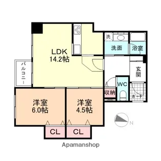 ベル・ソフィア【406号室】の間取り