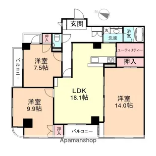 ベル・ソフィア【6階】の間取り
