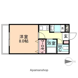 ハイランド西田地方【101号室】の間取り