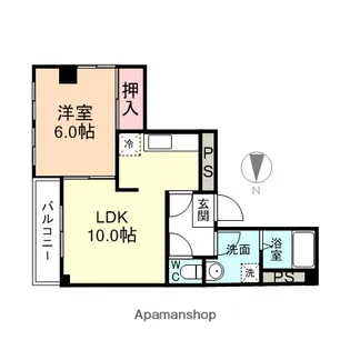 ベルトピア富山5A棟【1階】の間取り