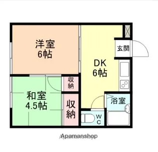 レヴール綾田A棟【2階】の間取り