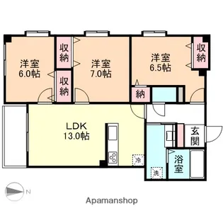 リッツ住吉【302号室】の間取り