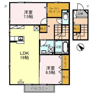 リビングタウン松若町 C棟【2階】の間取り