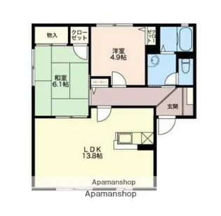ディアス藤ノ木【1階】の間取り
