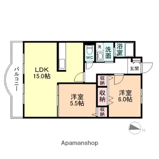 富山県富山市金代【マンション】の間取り