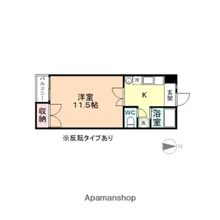 富山県富山市黒瀬【アパート】の間取り