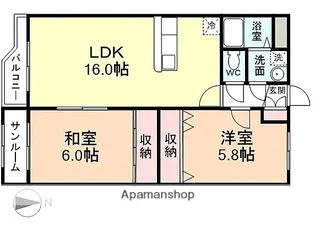 ユーシンセガワ【4階】の間取り