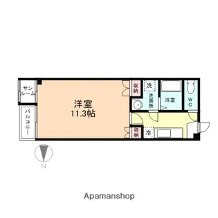 WISH AK【202号室】の間取り