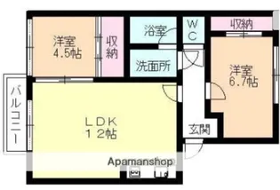 富山県富山市向新庄町2丁目【アパート】の間取り
