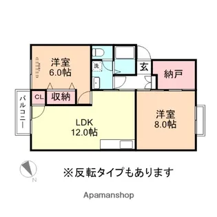 サザンジュール【203号室】の間取り