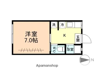 コーポ与志乃【2階】の間取り