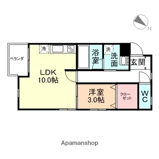 光風荘【2階】の間取り