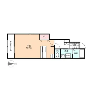 クロンドールⅡ【104号室】の間取り