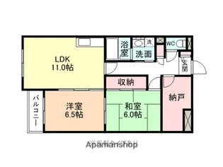 富山県富山市大町【マンション】の間取り