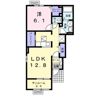 プルミエール手屋【1階】の間取り