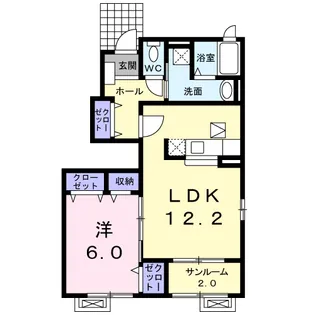ラ・プレジオーネⅡ【1階】の間取り
