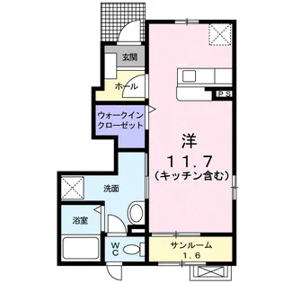 ニューシティ下堀Ⅰ【1階】の間取り