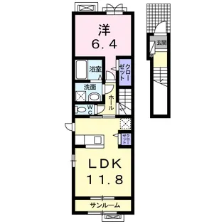 フランシーズ【2階】の間取り